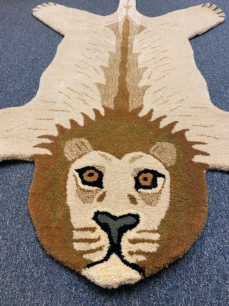 Handmade Lion Rug Large